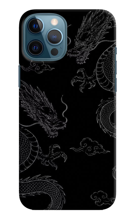 Twin Dragons iPhone 12 Pro Max Hard Case Back Cover by Casekaro