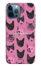 Pink Cats iPhone 12 Pro Max Hard Case Back Cover by Casekaro
