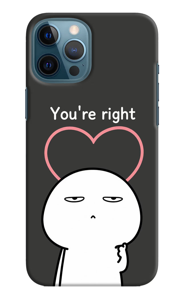 You're Right iPhone 12 Pro Max Hard Case Back Cover by Casekaro