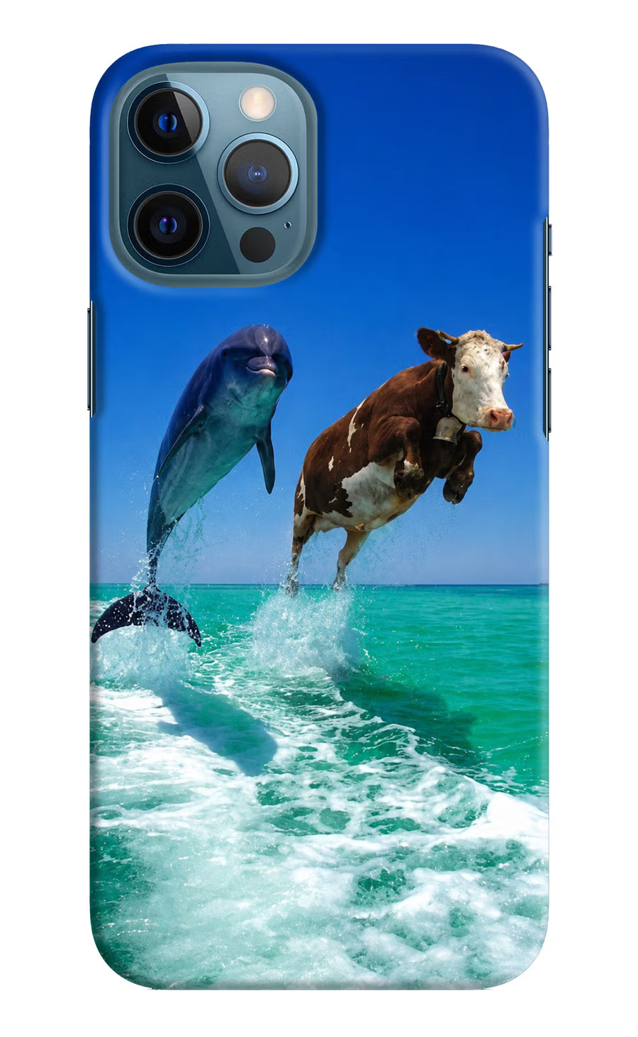 Dolphin vs Cow iPhone 12 Pro Max Back Cover, Hard case