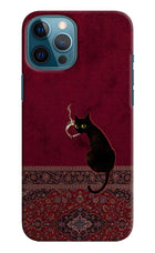 Midnight Cat iPhone 12 Pro Max Hard Case Back Cover by Casekaro