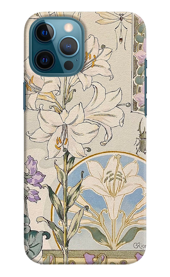 White Lily iPhone 12 Pro Max Hard Case Back Cover by Casekaro