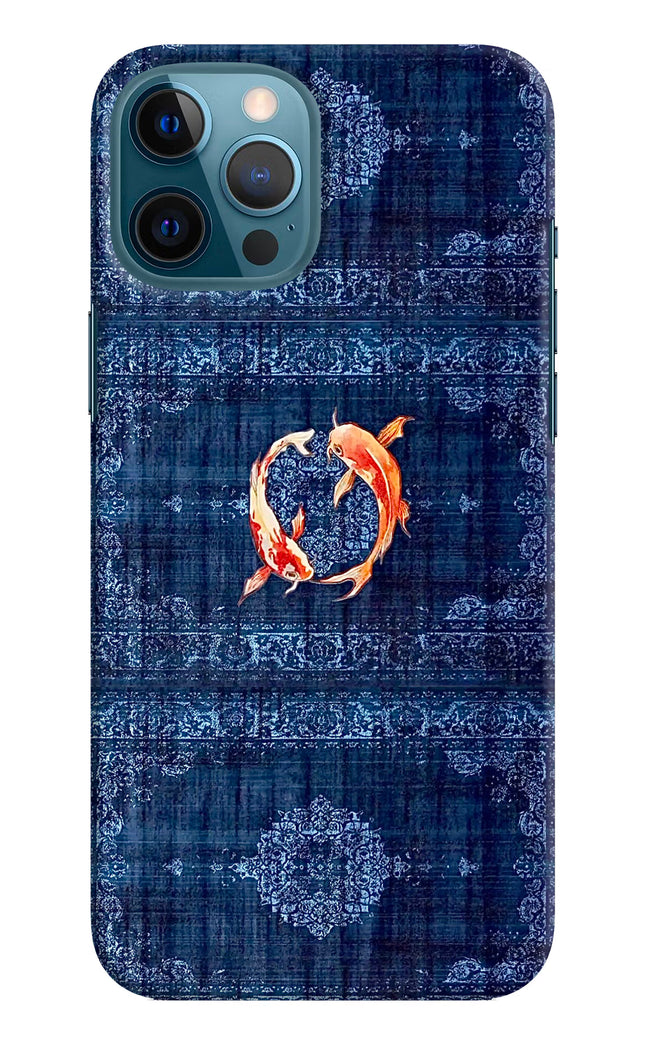 Koi Blue iPhone 12 Pro Max Hard Case Back Cover by Casekaro