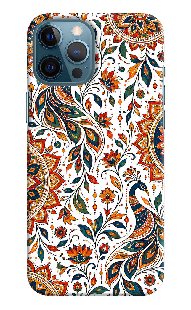 White Mayura iPhone 12 Pro Max Hard Case Back Cover by Casekaro
