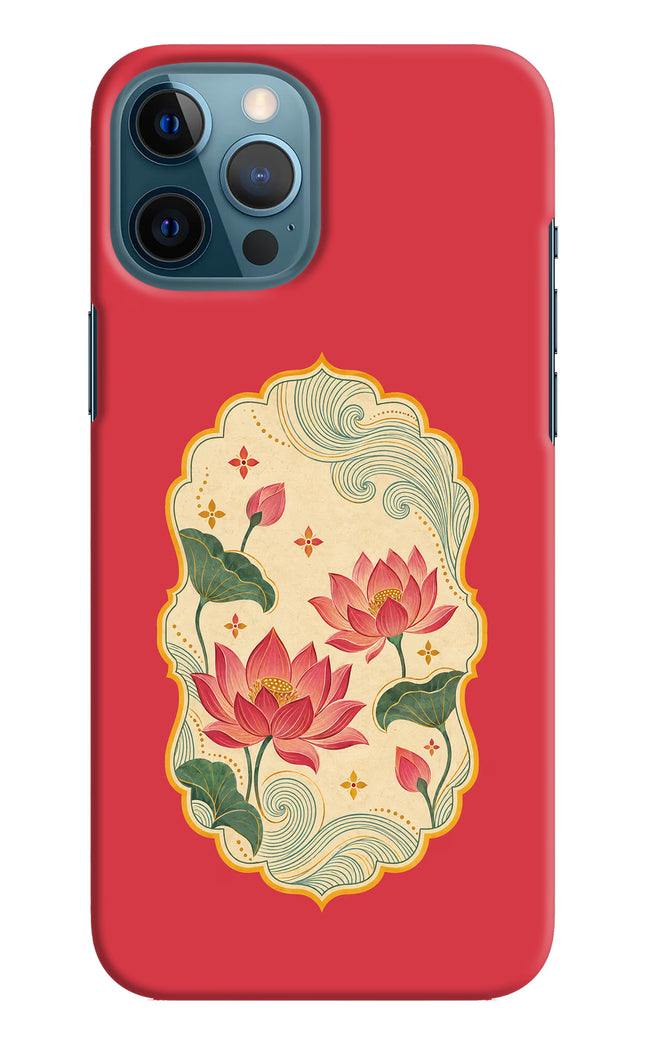 Pink Lotus iPhone 12 Pro Max Hard Case Back Cover by Casekaro