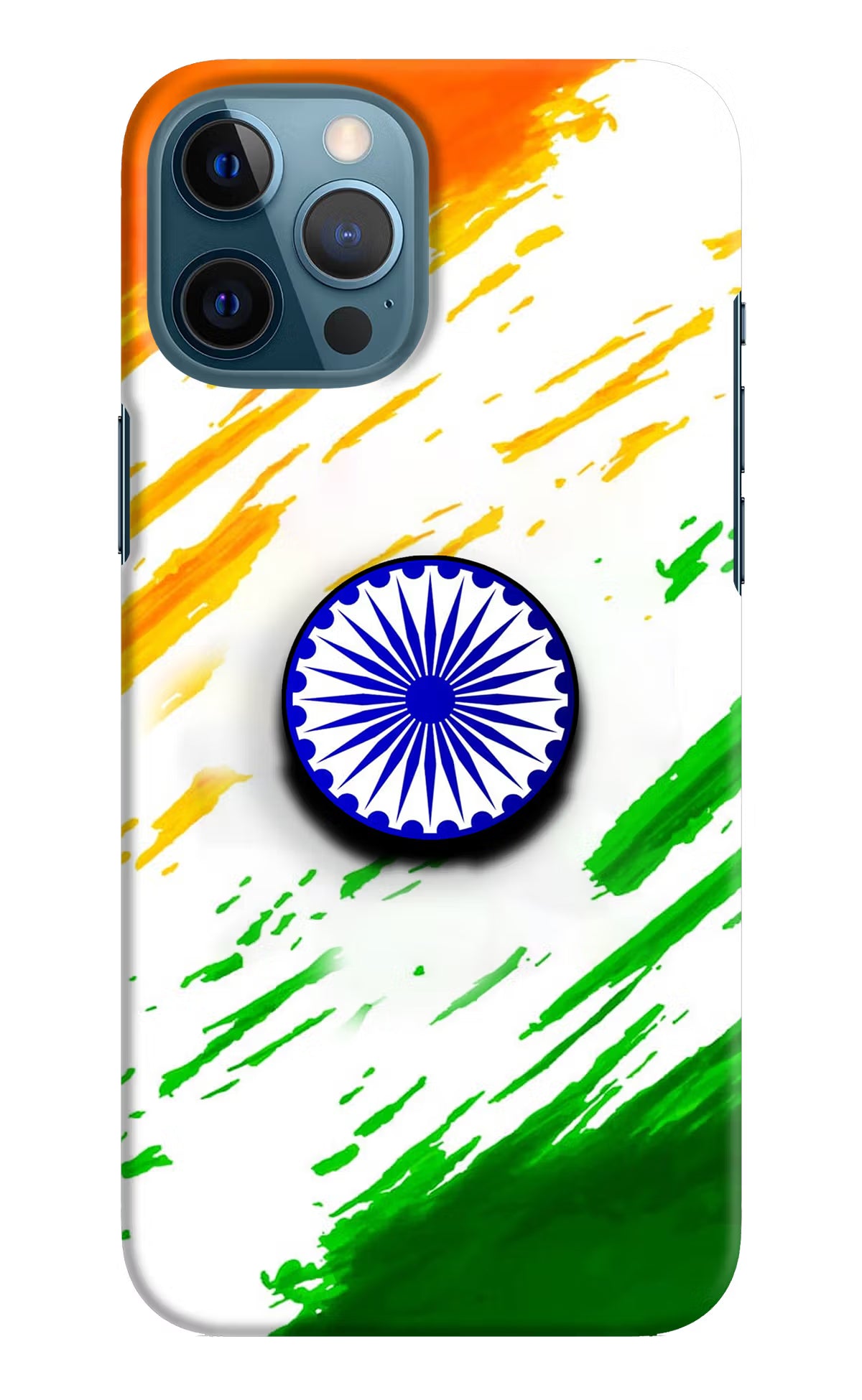 Indian Flag Ashoka Chakra iPhone 12 Pro Max Pop Case by Casekaro