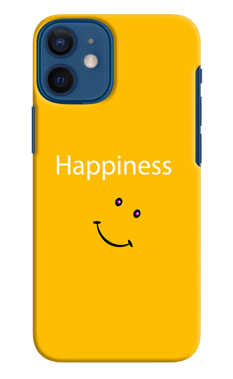 Happiness With Smiley iPhone 12 Mini Back Cover, Hard case
