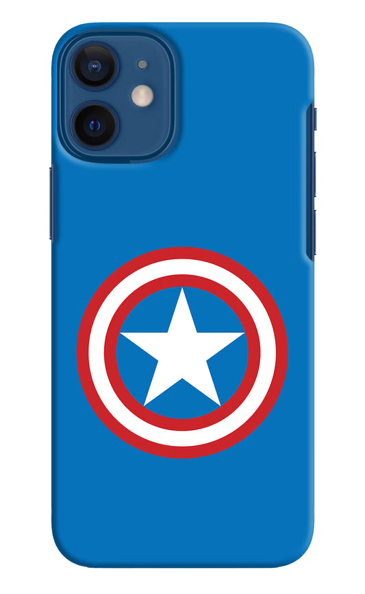 Captain America Logo iPhone 12 Mini Hard Case Back Cover by Casekaro