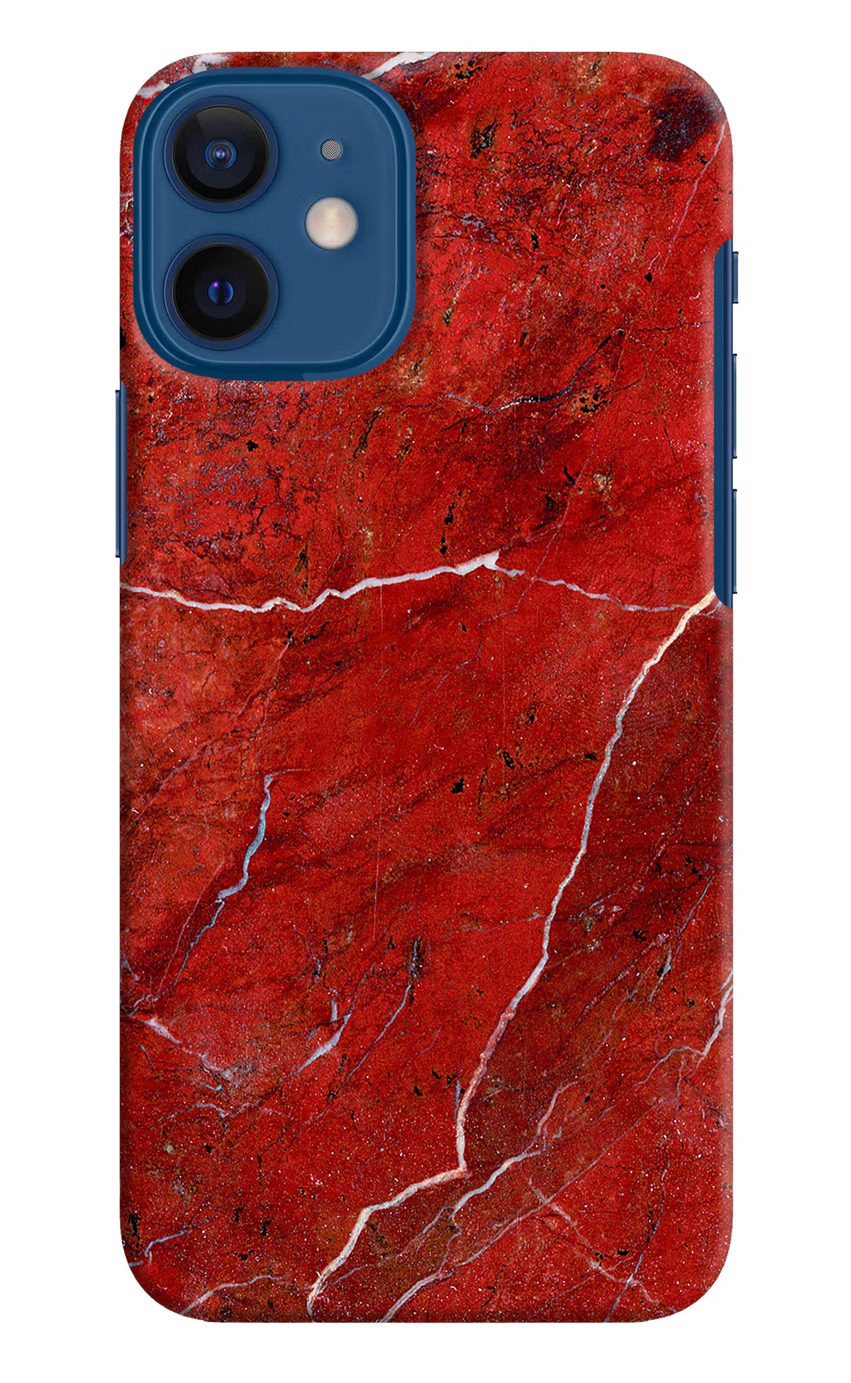 Red Marble Design iPhone 12 Mini Hard Case Back Cover by Casekaro