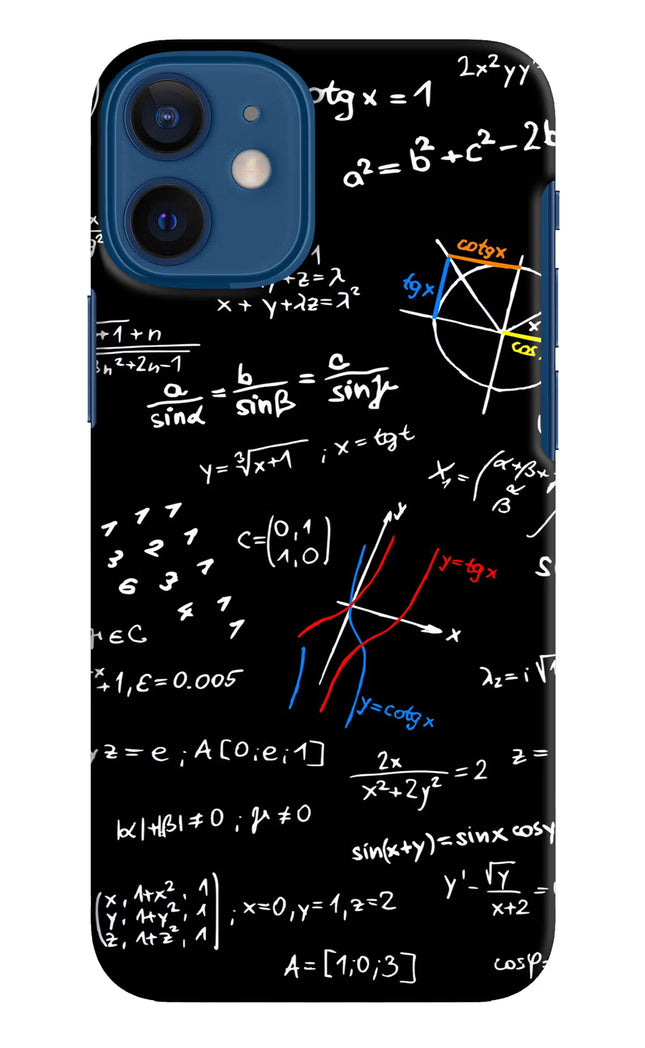 Mathematics Formula iPhone 12 Mini Hard Case Back Cover by Casekaro