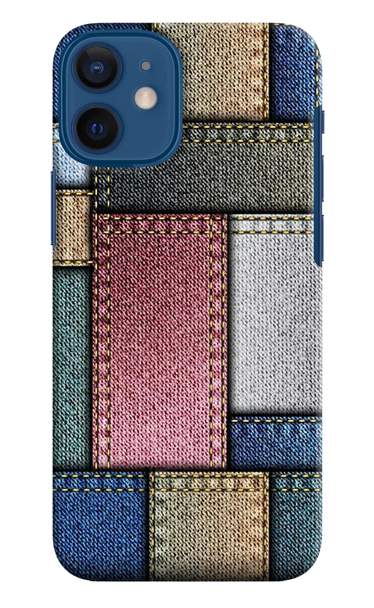 Multicolor Jeans iPhone 12 Mini Hard Case Back Cover by Casekaro