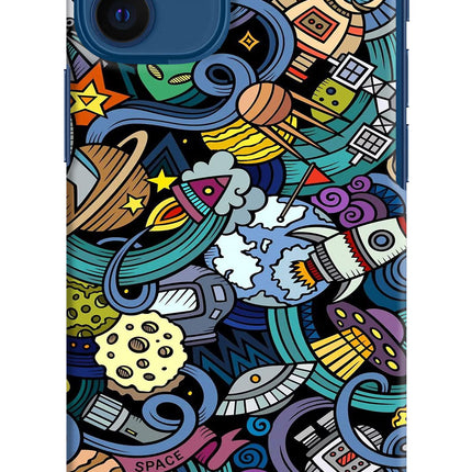 Space Abstract iPhone 12 Mini Hard Case Back Cover by Casekaro
