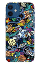 Space Abstract iPhone 12 Mini Hard Case Back Cover by Casekaro