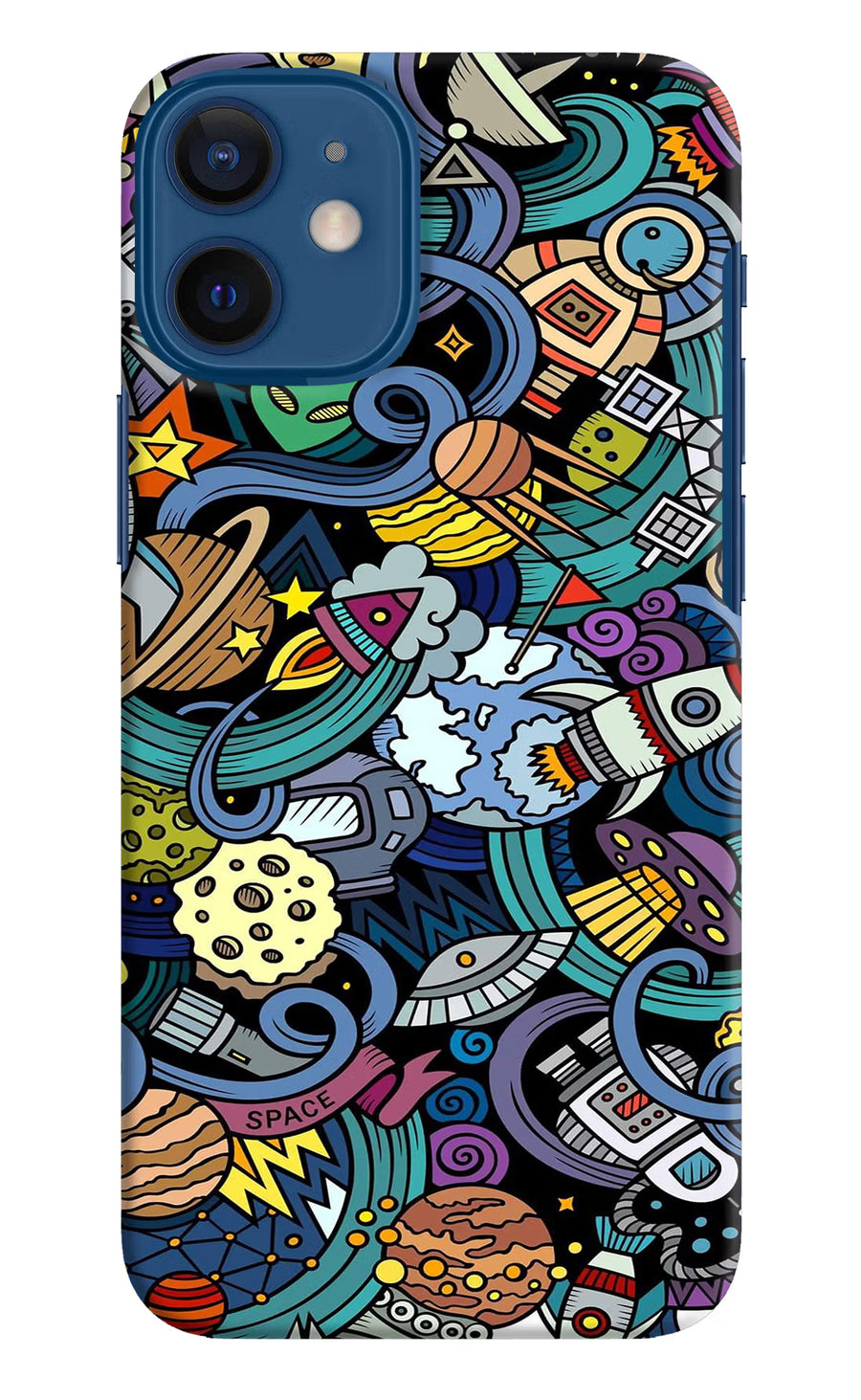 Space Abstract iPhone 12 Mini Back Cover, Hard case