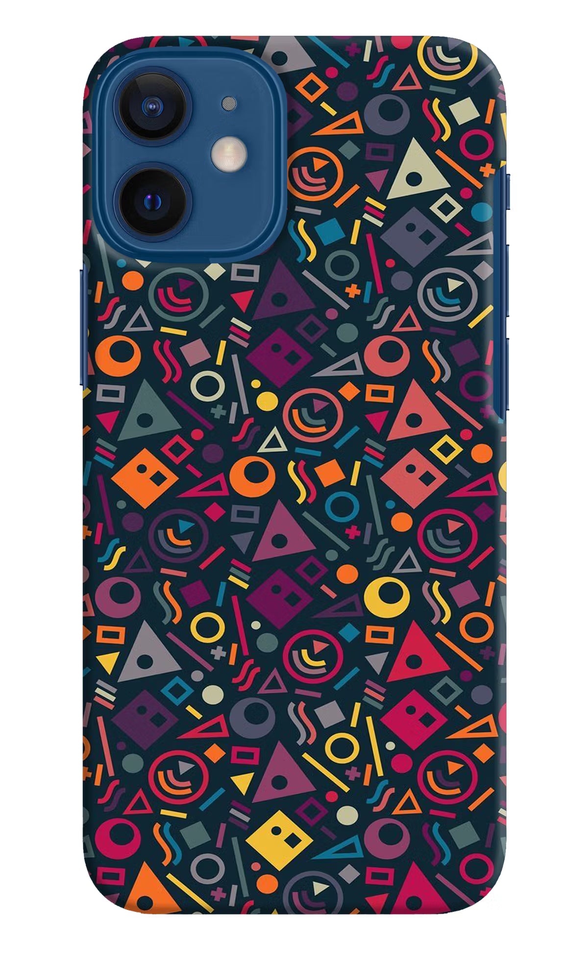 Geometric Abstract iPhone 12 Mini Hard Case Back Cover by Casekaro