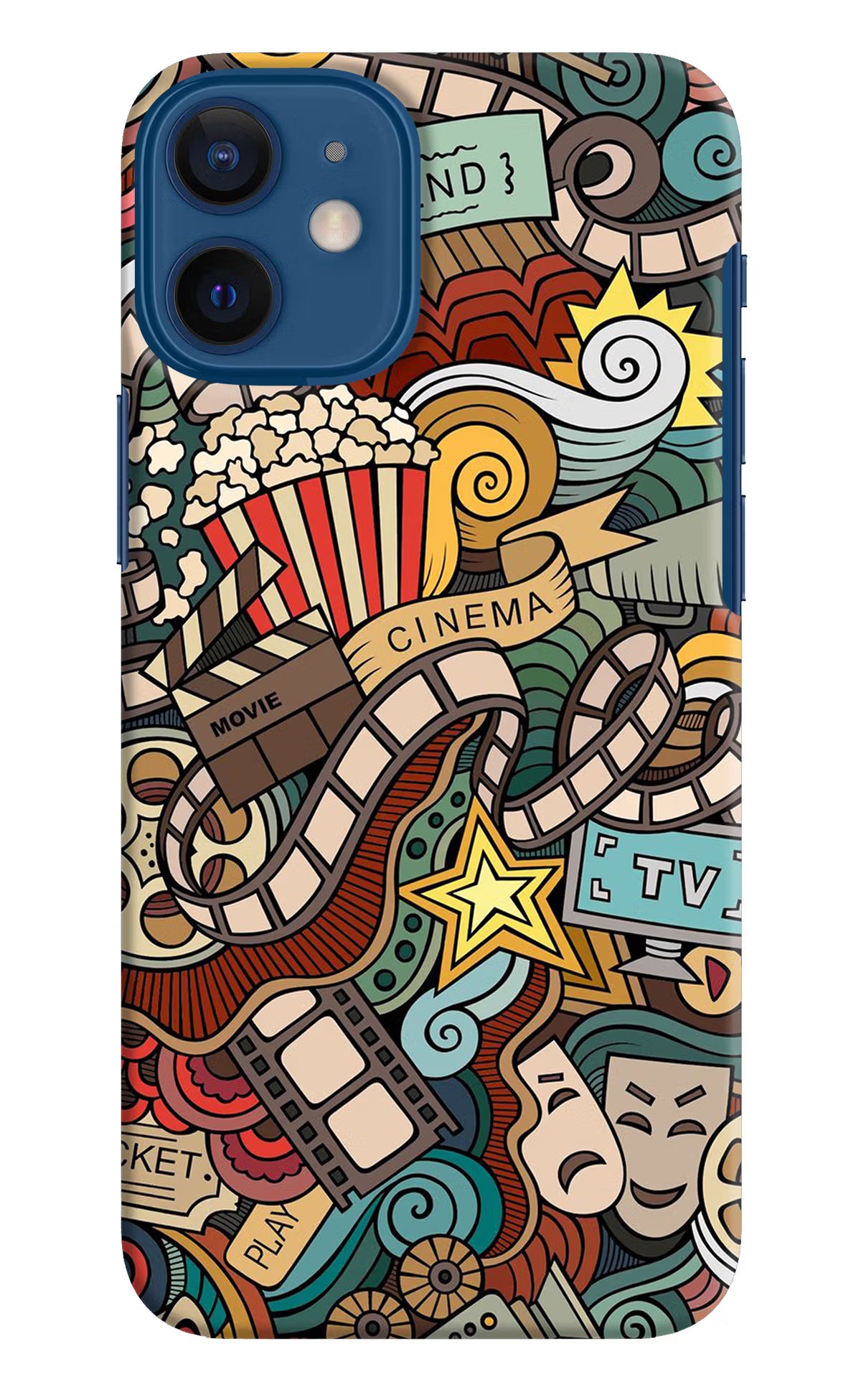 Cinema Abstract iPhone 12 Mini Hard Case Back Cover by Casekaro