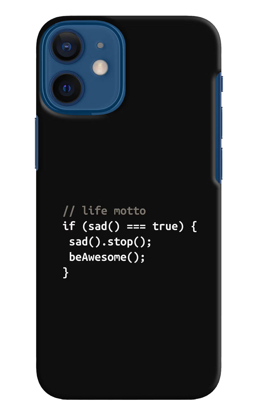 Life Motto Code iPhone 12 Mini Back Cover, Hard case