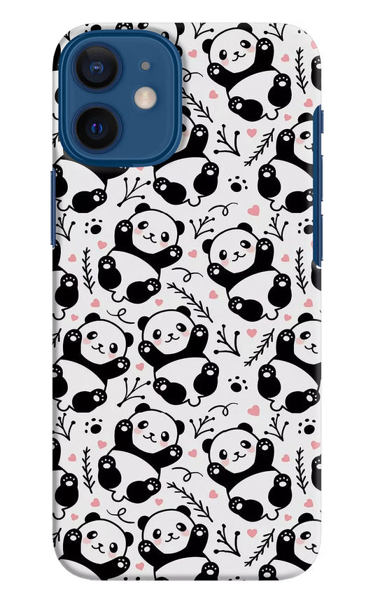 Cute Panda iPhone 12 Mini Hard Case Back Cover by Casekaro