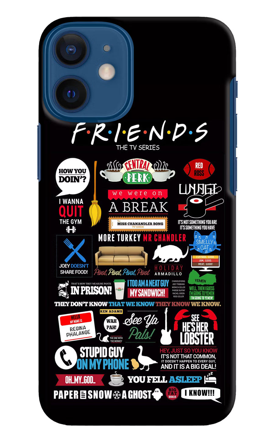 FRIENDS iPhone 12 Mini Back Cover, Hard case