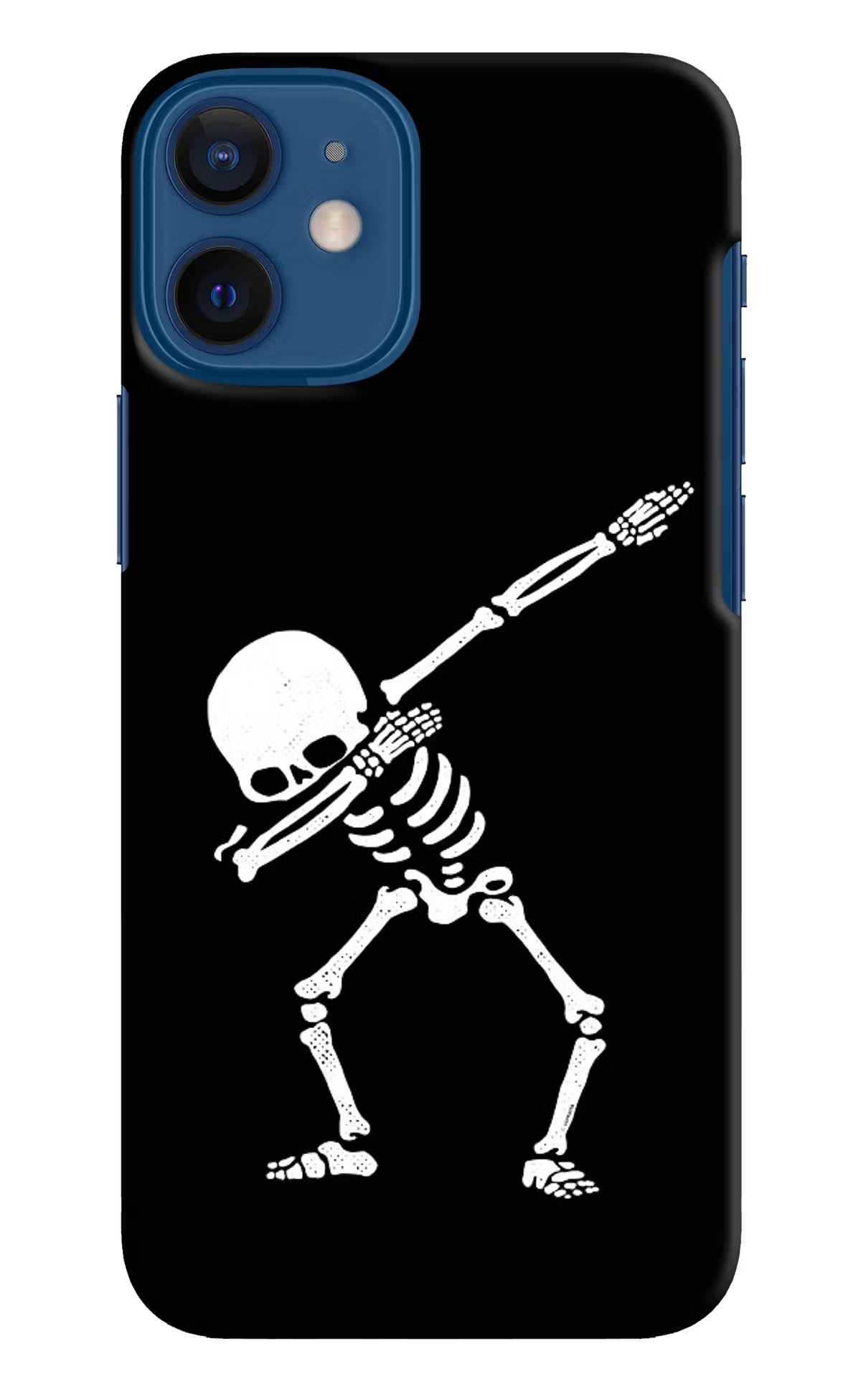 Dabbing Skeleton Art iPhone 12 Mini Hard Case Back Cover by Casekaro