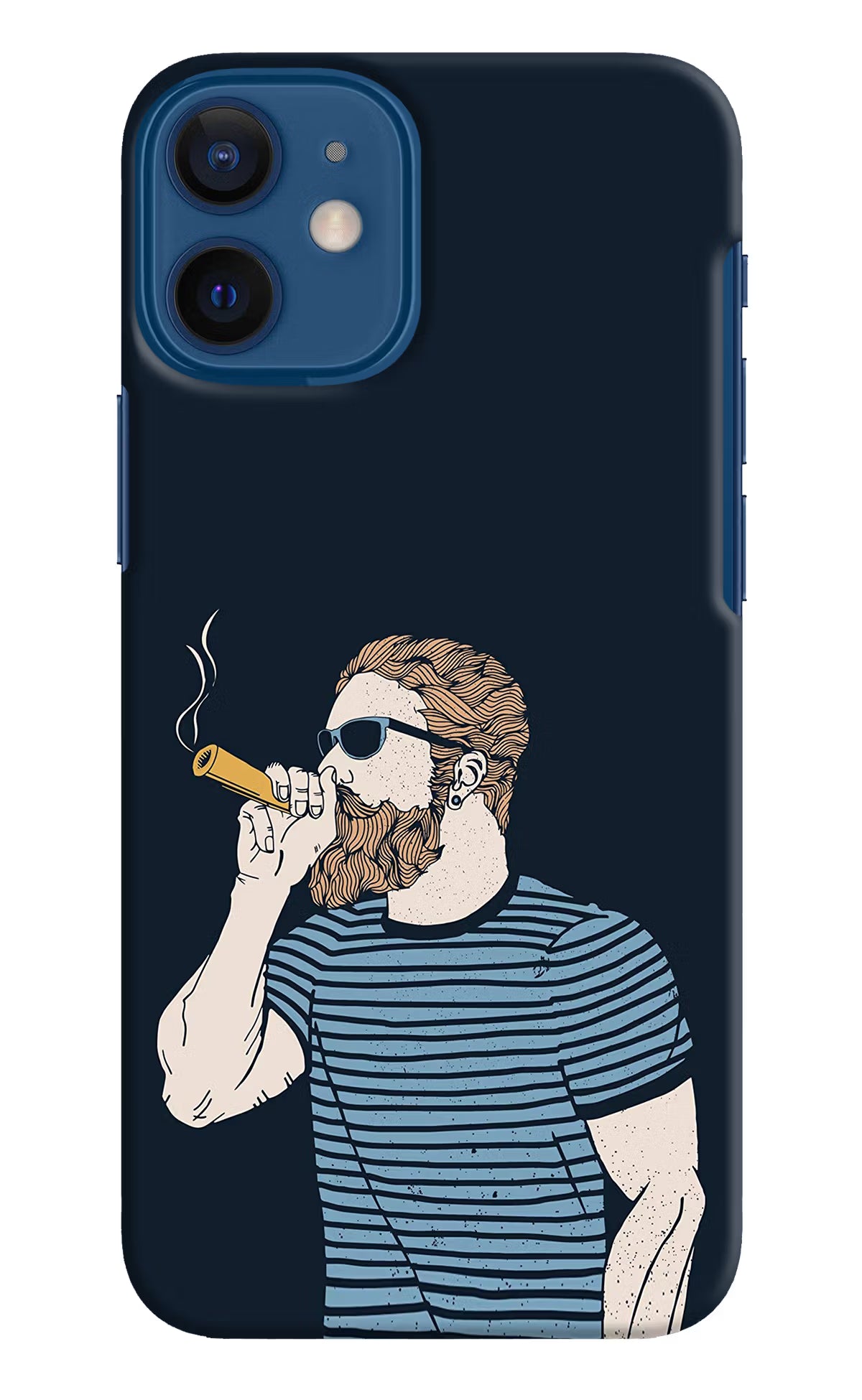 Smoking iPhone 12 Mini Hard Case Back Cover by Casekaro