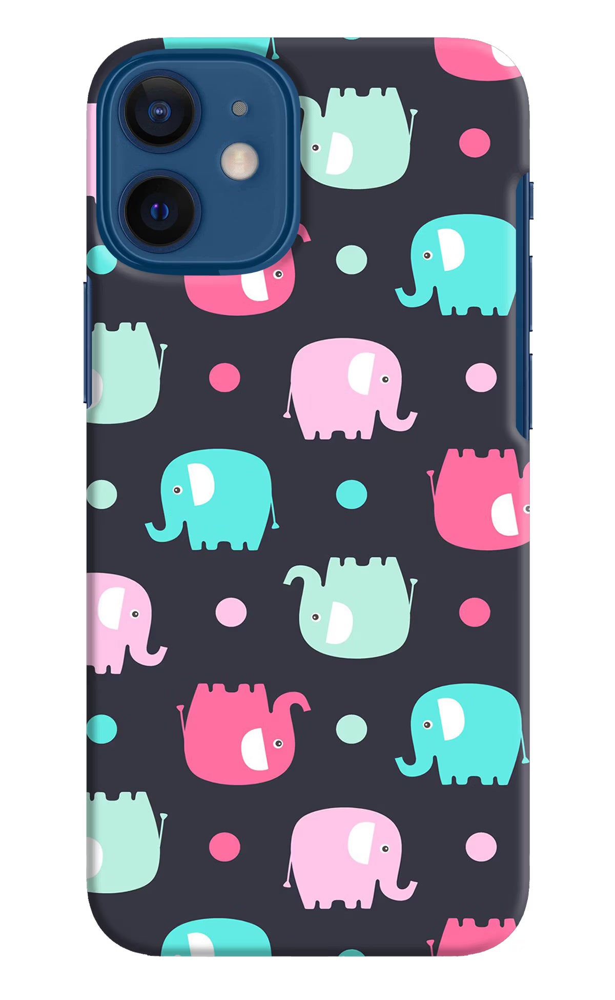Elephants iPhone 12 Mini Hard Case Back Cover by Casekaro