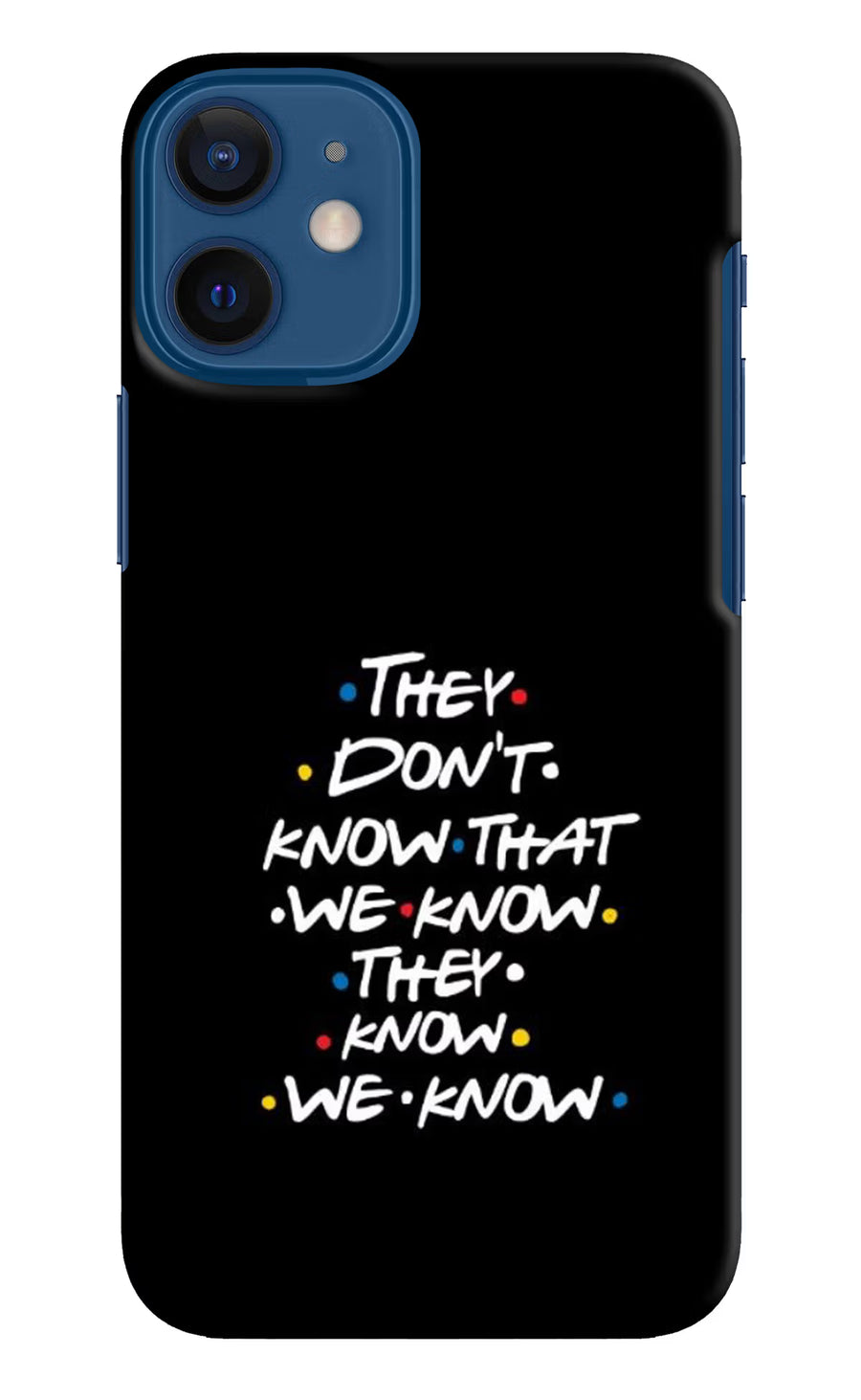 FRIENDS Dialogue iPhone 12 Mini Back Cover, Hard case