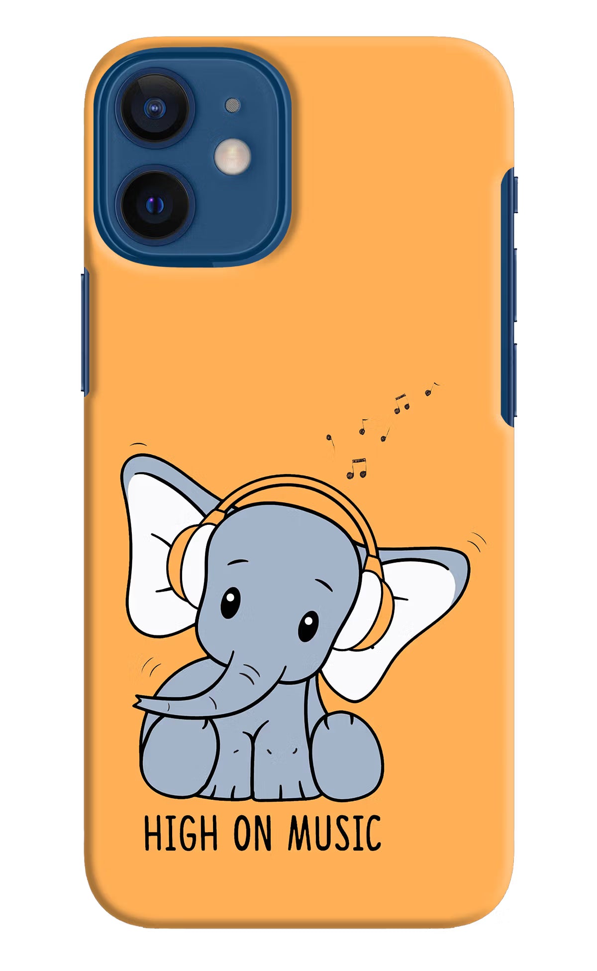 High On Music iPhone 12 Mini Hard Case Back Cover by Casekaro