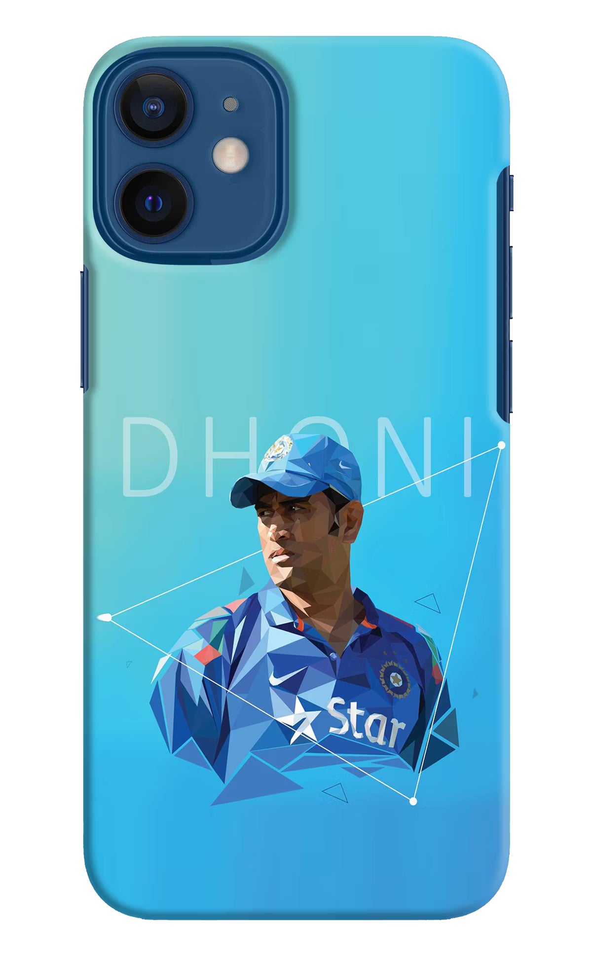 Dhoni Artwork iPhone 12 Mini Hard Case Back Cover by Casekaro