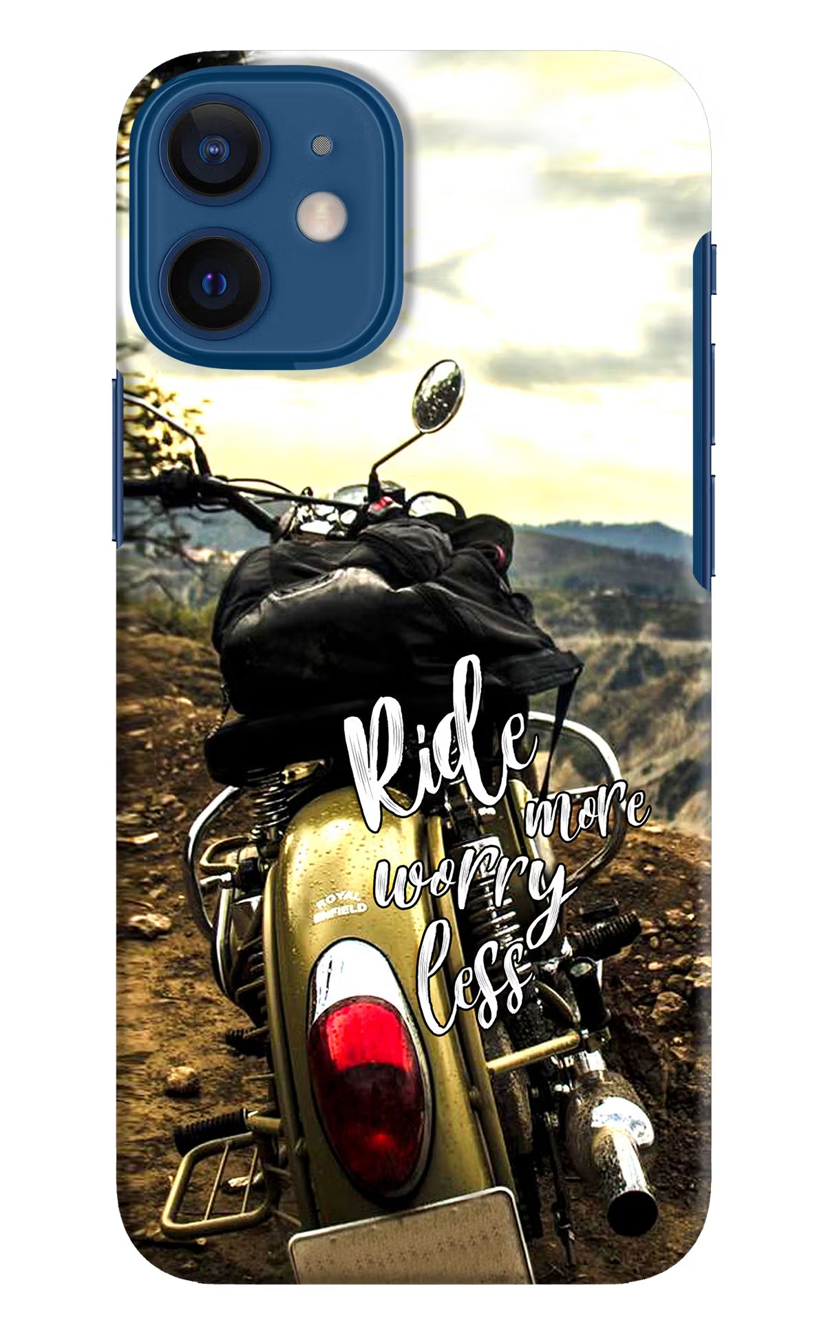 Ride More Worry Less iPhone 12 Mini Hard Case Back Cover by Casekaro