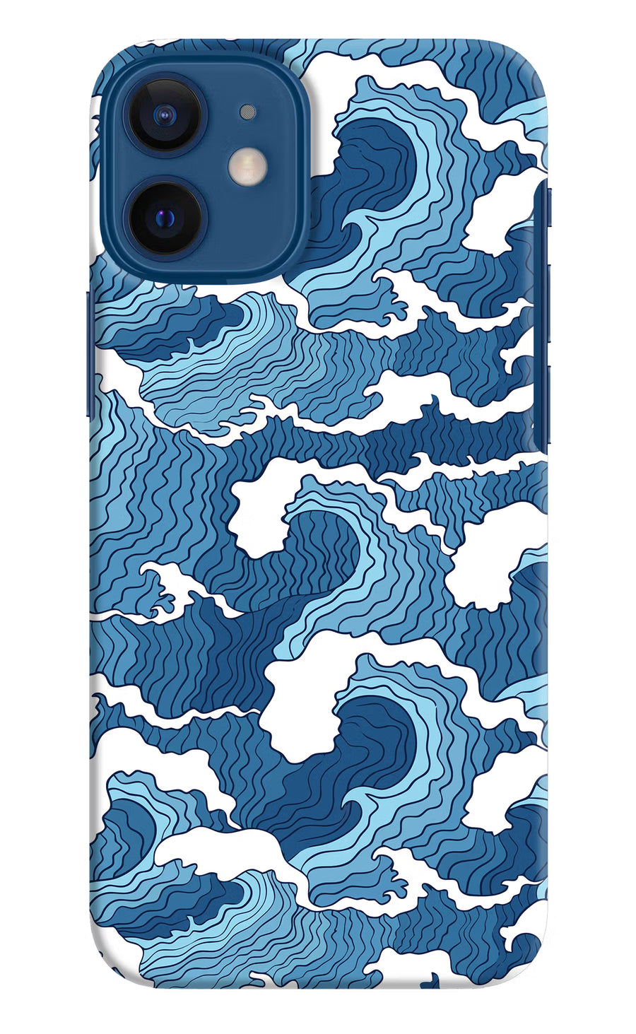 Blue Waves iPhone 12 Mini Back Cover, Hard case