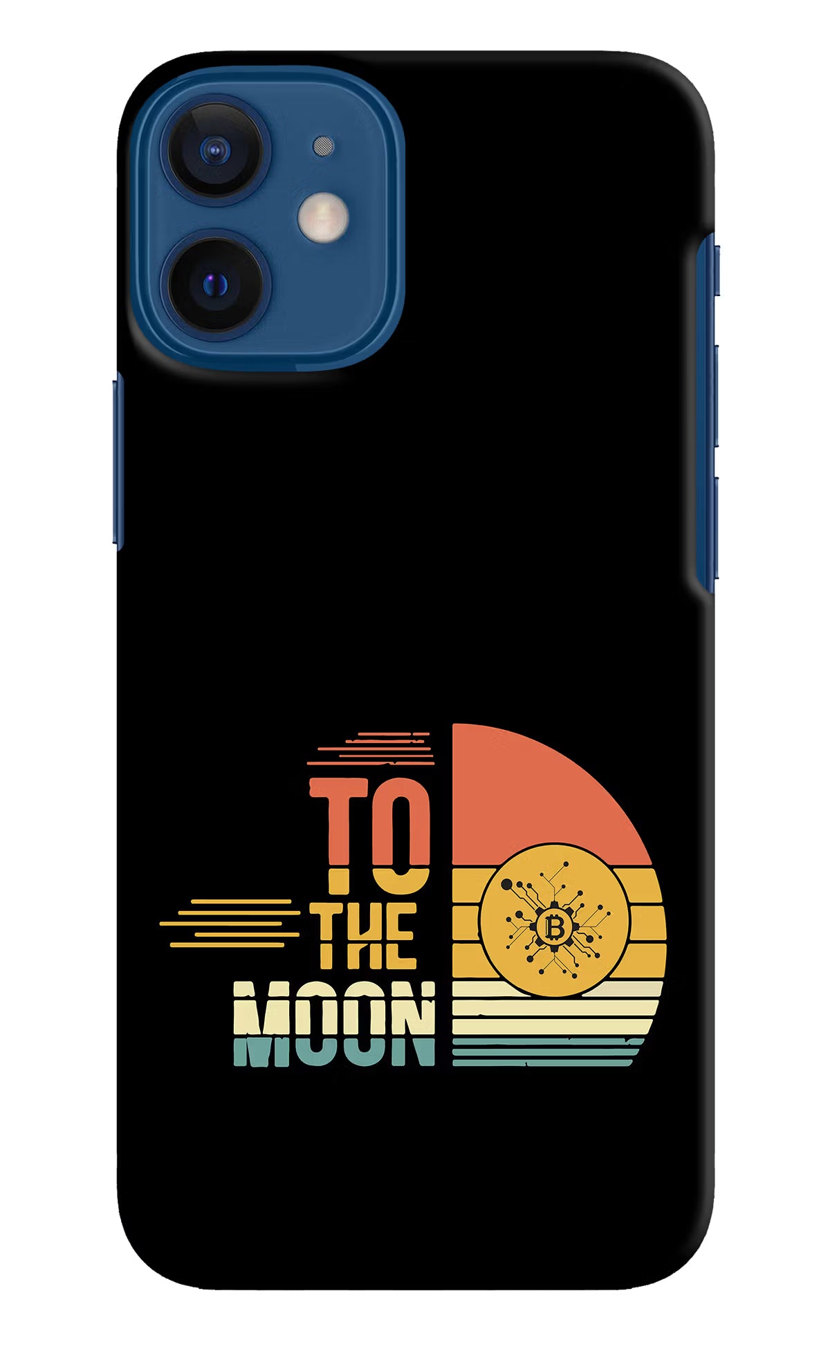 To the Moon iPhone 12 Mini Hard Case Back Cover by Casekaro