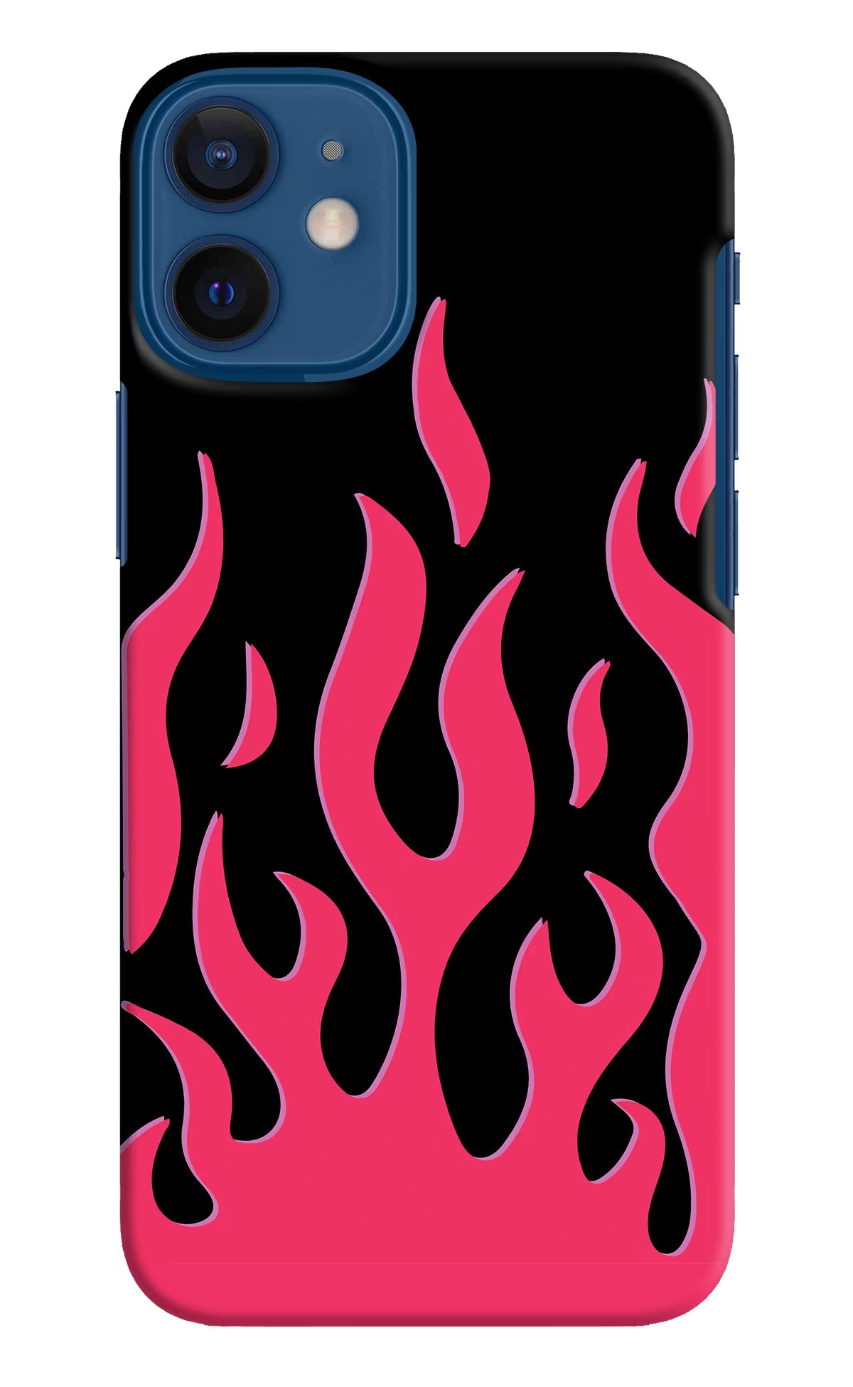 Fire Flames iPhone 12 Mini Hard Case Back Cover by Casekaro
