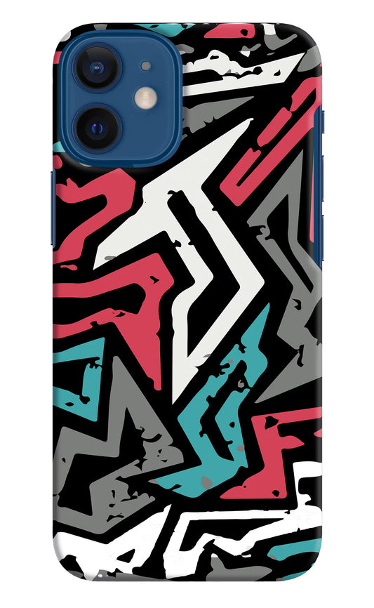 Geometric Graffiti iPhone 12 Mini Hard Case Back Cover by Casekaro