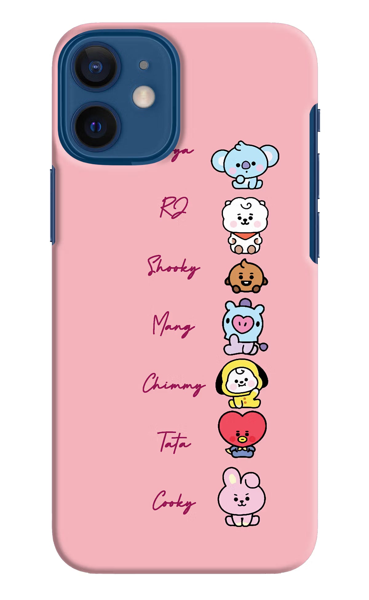 BTS names iPhone 12 Mini Hard Case Back Cover by Casekaro