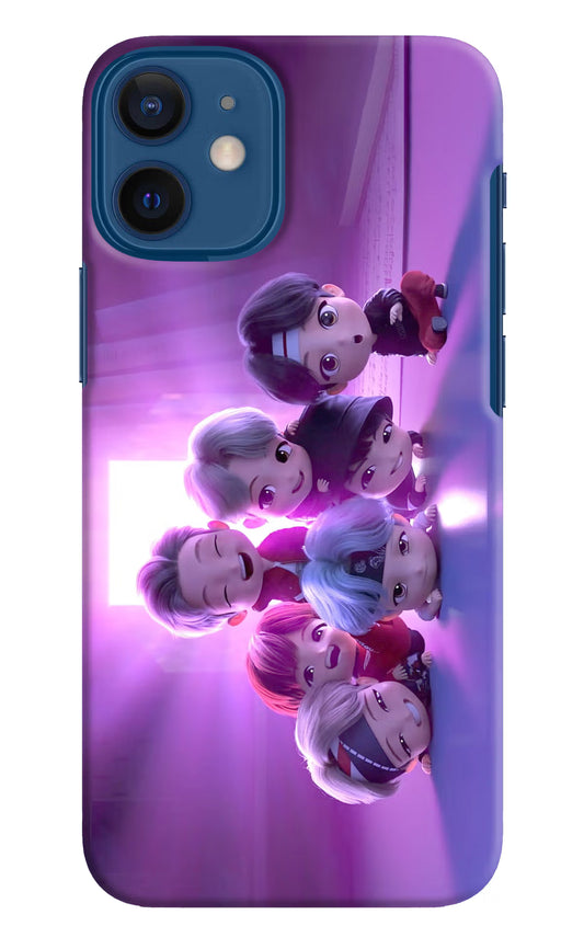 BTS Chibi iPhone 12 Mini Hard Case Back Cover by Casekaro