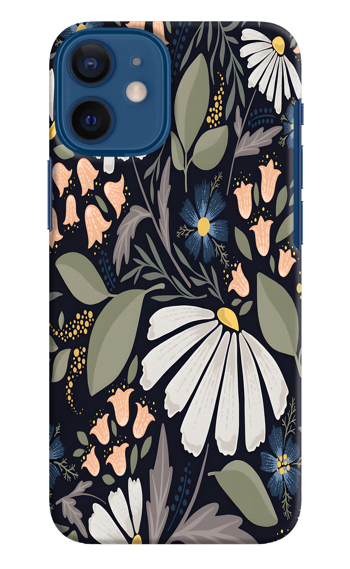 Flowers Art iPhone 12 Mini Hard Case Back Cover by Casekaro