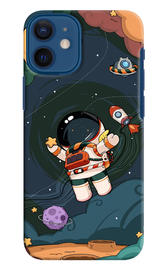 Cartoon Astronaut iPhone 12 Mini Hard Case Back Cover by Casekaro