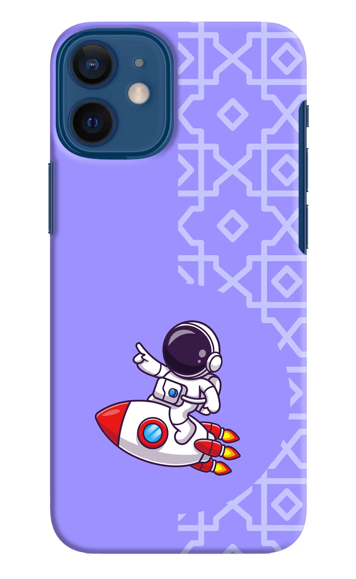 Cute Astronaut iPhone 12 Mini Hard Case Back Cover by Casekaro
