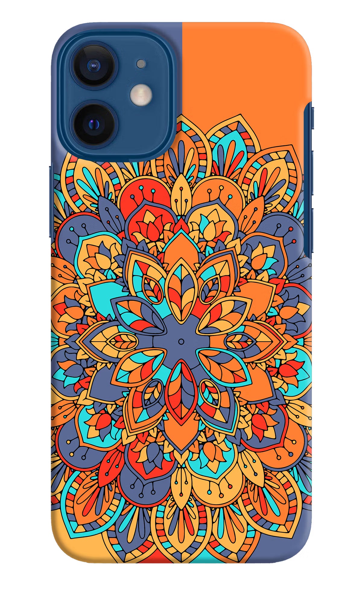 Color Mandala iPhone 12 Mini Hard Case Back Cover by Casekaro