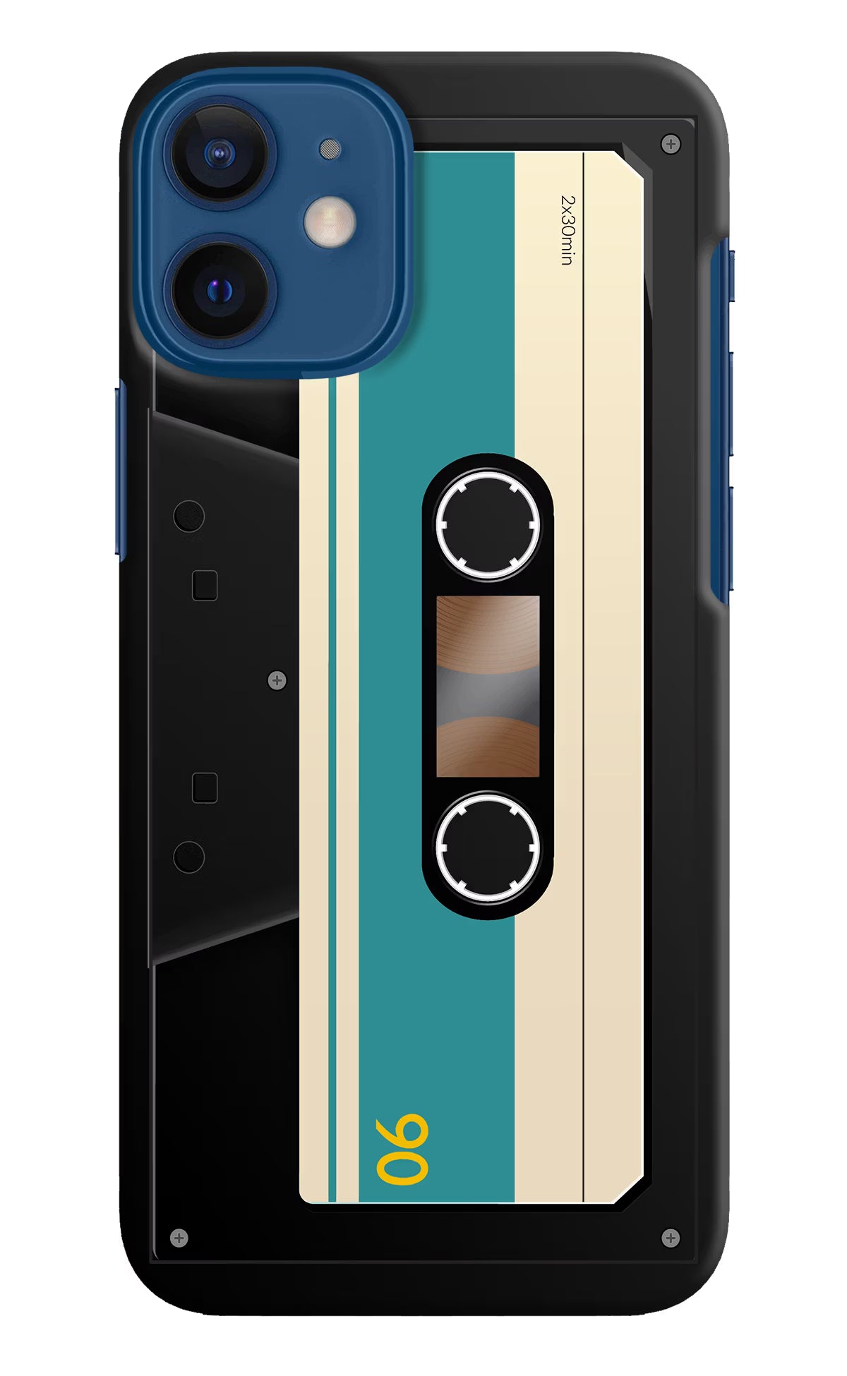 Cassette iPhone 12 Mini Hard Case Back Cover by Casekaro