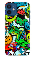 Game Doodle iPhone 12 Mini Hard Case Back Cover by Casekaro