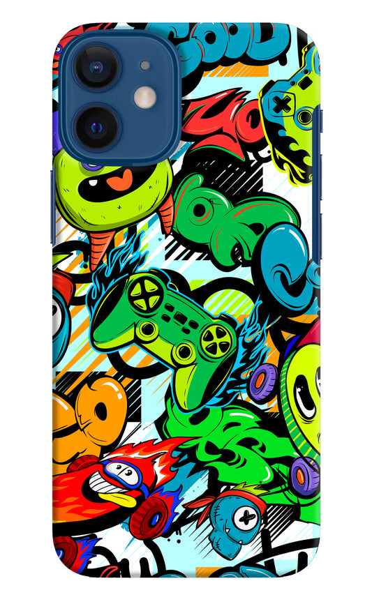 Game Doodle iPhone 12 Mini Hard Case Back Cover by Casekaro