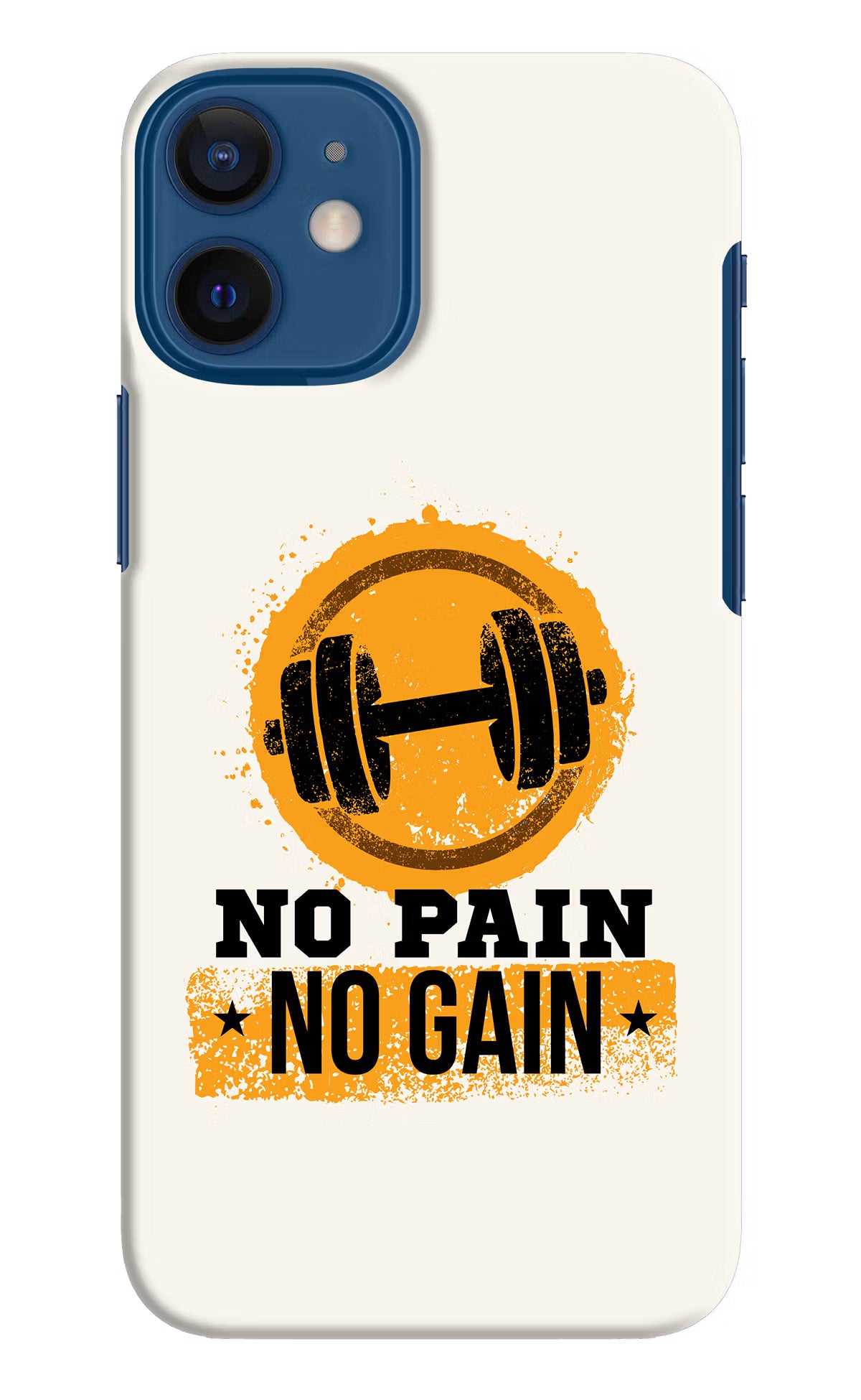 No Pain No Gain iPhone 12 Mini Hard Case Back Cover by Casekaro