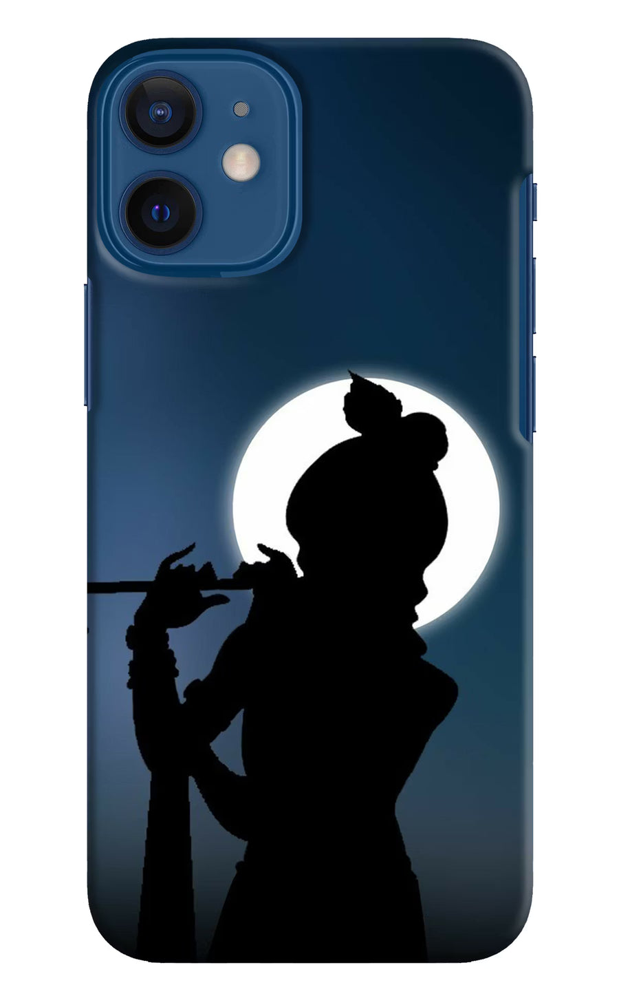 Shri Krishna Silhouette iPhone 12 Mini Back Cover, Hard case