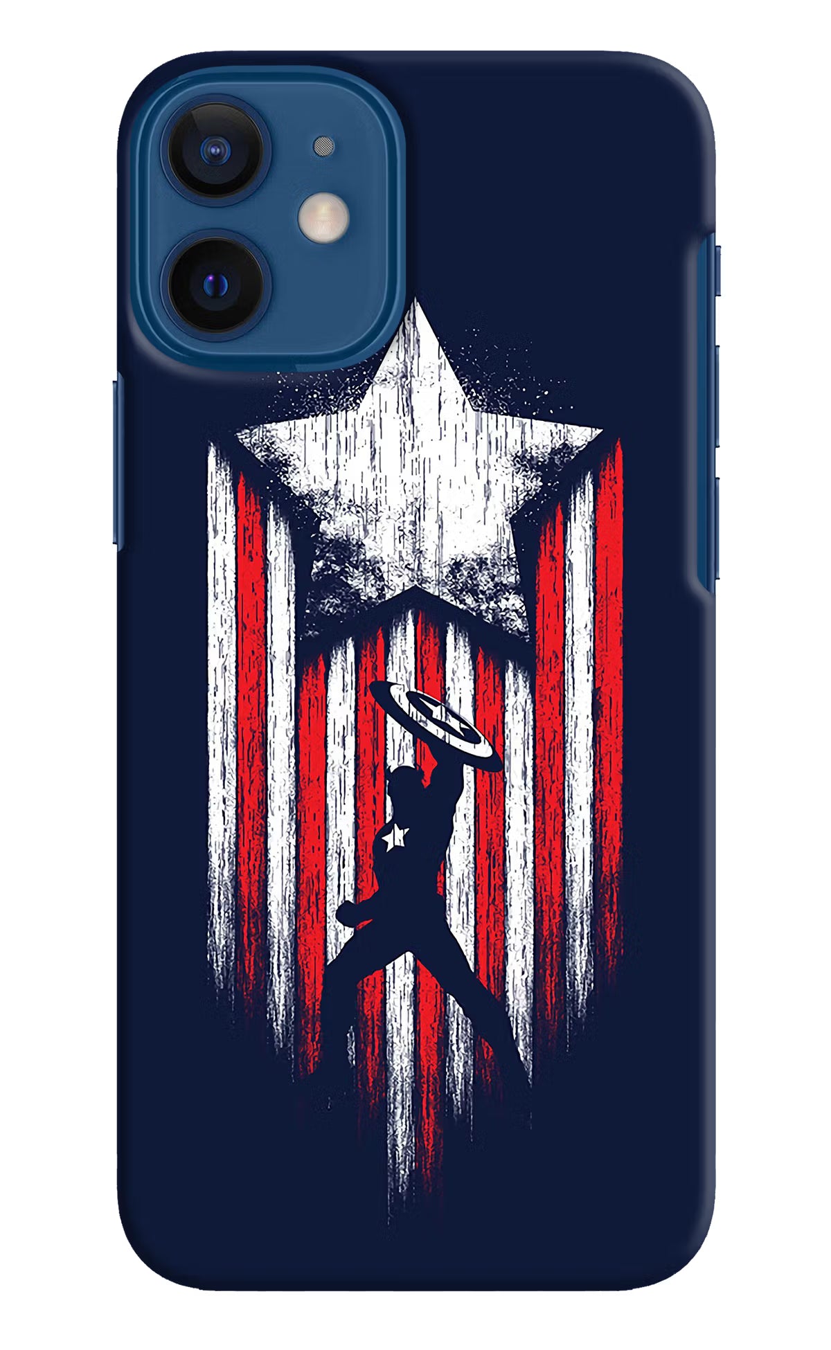 Captain America Marvel Art iPhone 12 Mini Hard Case Back Cover by Casekaro