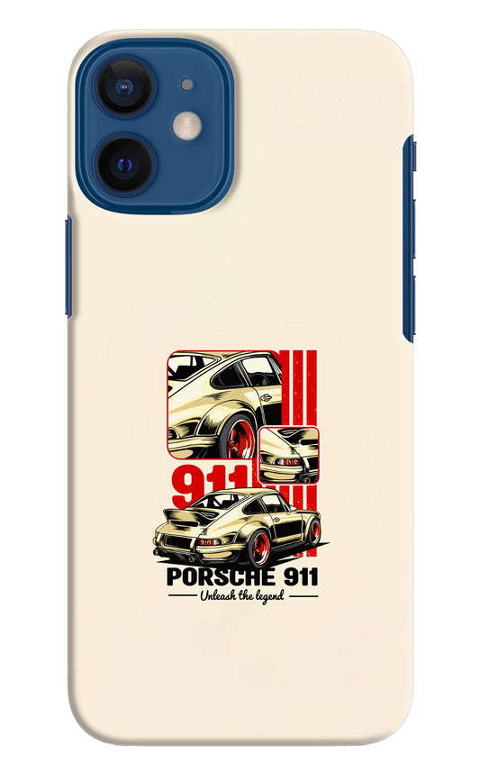 Classic Porsche 911 iPhone 12 Mini Hard Case Back Cover by Casekaro
