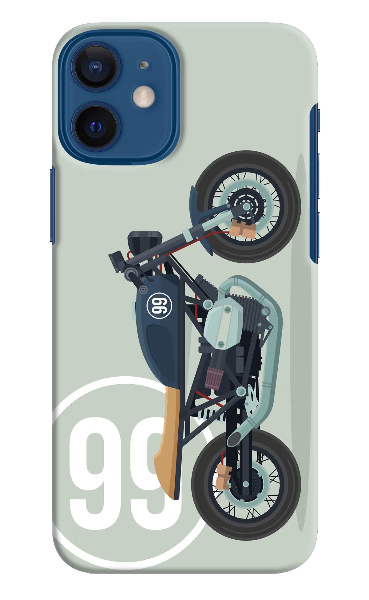 Classic Cafe Racer 99 iPhone 12 Mini Hard Case Back Cover by Casekaro
