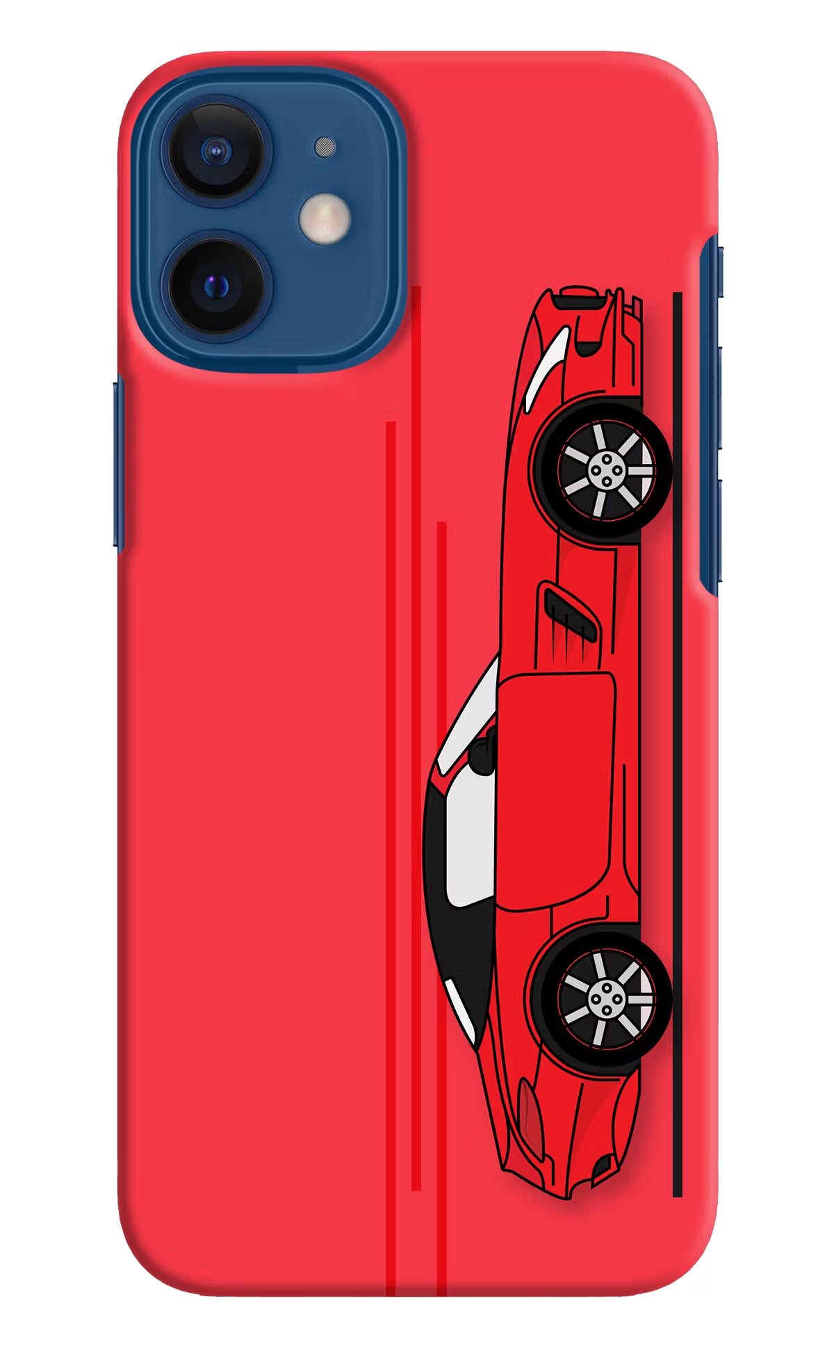 Red Velocity iPhone 12 Mini Hard Case Back Cover by Casekaro