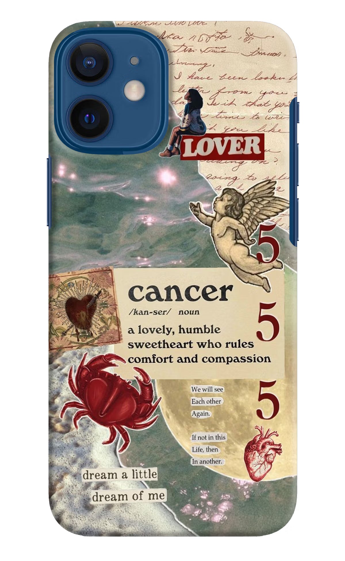 Cancer Zodiac iPhone 12 Mini Hard Case Back Cover by Casekaro